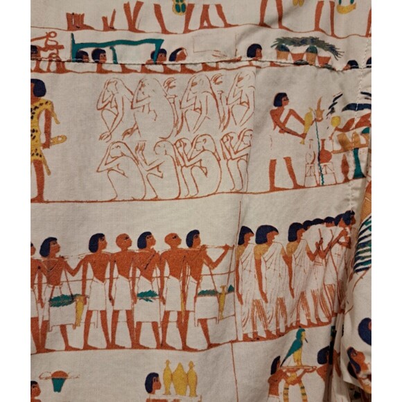 Obey Egyptian Pattern 100% Cotton Short Sleeve Collared Polo Shirt Size Small - Picture 5 of 16